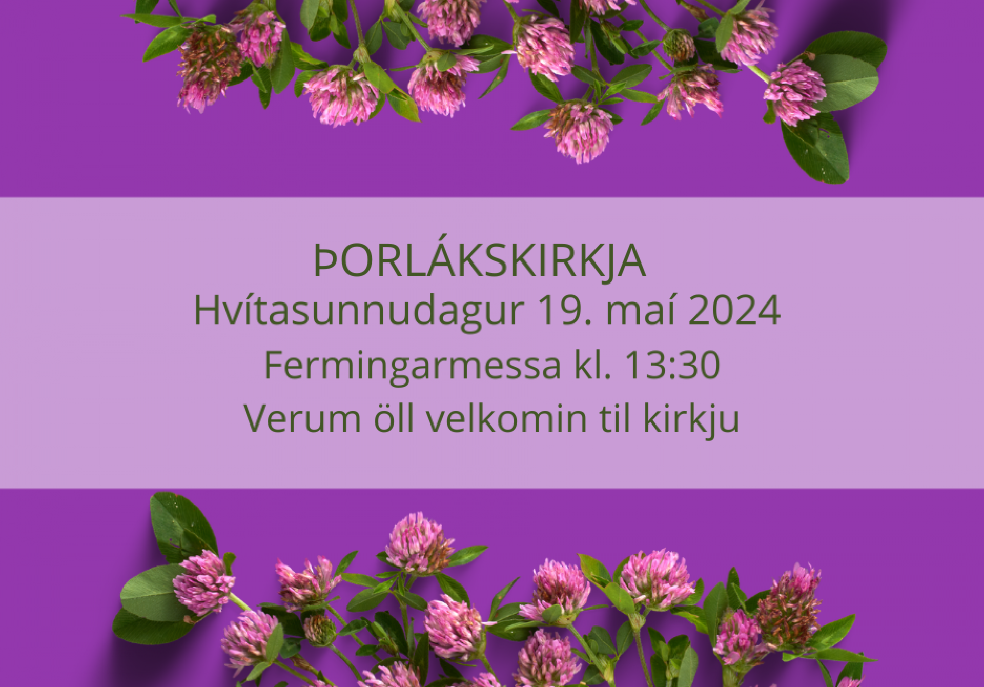 Fermingarmessa á hvítasunnudag